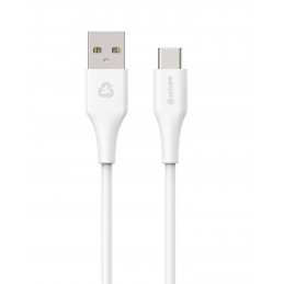 eSTUFF ES605170 USB-kaapeli 1 m USB 2.0 USB C USB A Valkoinen