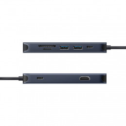 Targus HD4004GL keskitin USB Type-C 10000 Mbit s Sininen