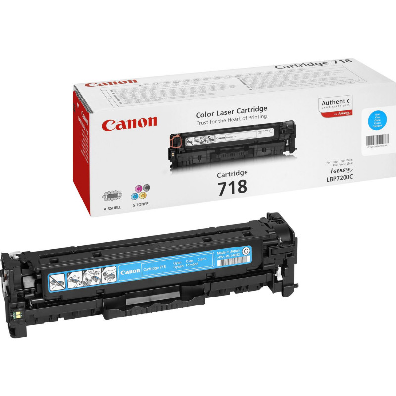 Canon CRG-718 C värikasetti 1 kpl Alkuperäinen Syaani