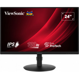 Viewsonic VG2408A-MHD tietokoneen litteä näyttö 61 cm (24") 1920 x 1080 pikseliä Full HD LED Musta