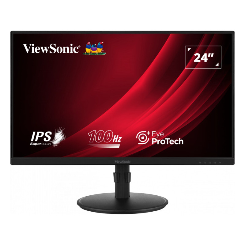 Viewsonic VG2408A-MHD tietokoneen litteä näyttö 61 cm (24") 1920 x 1080 pikseliä Full HD LED Musta