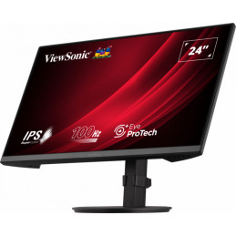 Viewsonic VG2408A-MHD tietokoneen litteä näyttö 61 cm (24") 1920 x 1080 pikseliä Full HD LED Musta