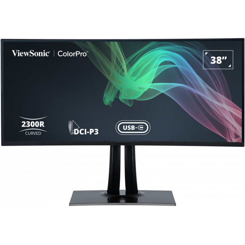 Viewsonic VP3881A tietokoneen litteä näyttö 96,5 cm (38") 3840 x 1600 pikseliä Quad HD+ LED Musta