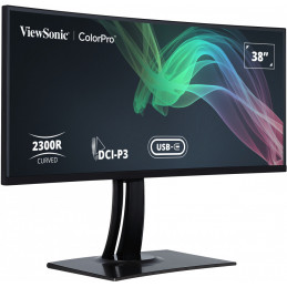 Viewsonic VP3881A tietokoneen litteä näyttö 96,5 cm (38") 3840 x 1600 pikseliä Quad HD+ LED Musta