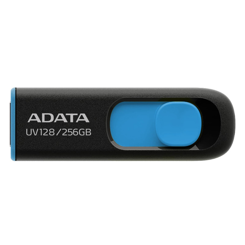 ADATA UV128 USB-muisti 256 GB USB A-tyyppi 3.2 Gen 1 (3.1 Gen 1) Musta, Sininen