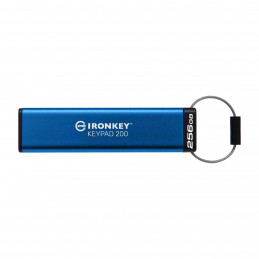 Kingston Technology IronKey Keypad 200 USB-muisti 256 GB USB A-tyyppi 3.2 Gen 1 (3.1 Gen 1) Sininen
