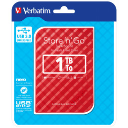Verbatim Store 'n' Go ulkoinen kovalevy 1 TB Punainen