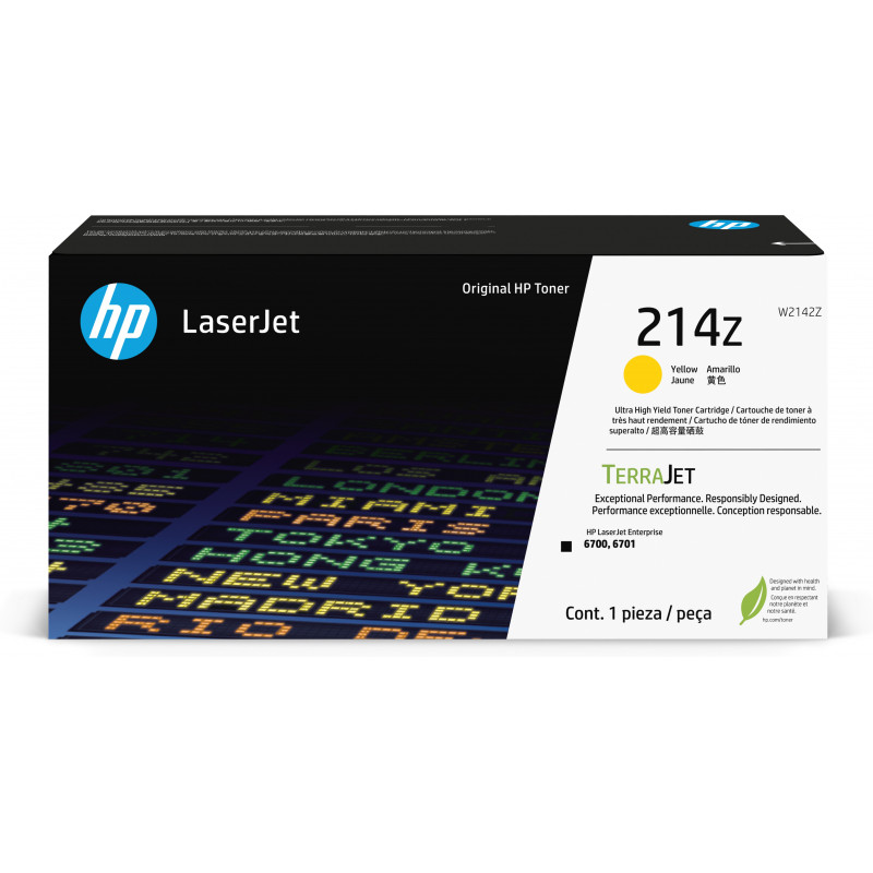 HP 214Z erittäin riittoisa keltainen alkuperäinen LaserJet-värikasetti