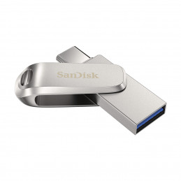 SanDisk Ultra Dual Drive Luxe USB-muisti 1 TB USB Type-A   USB Type-C 3.2 Gen 1 (3.1 Gen 1) Ruostumaton teräs