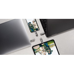 SanDisk Ultra Dual Drive Luxe USB-muisti 1 TB USB Type-A   USB Type-C 3.2 Gen 1 (3.1 Gen 1) Ruostumaton teräs