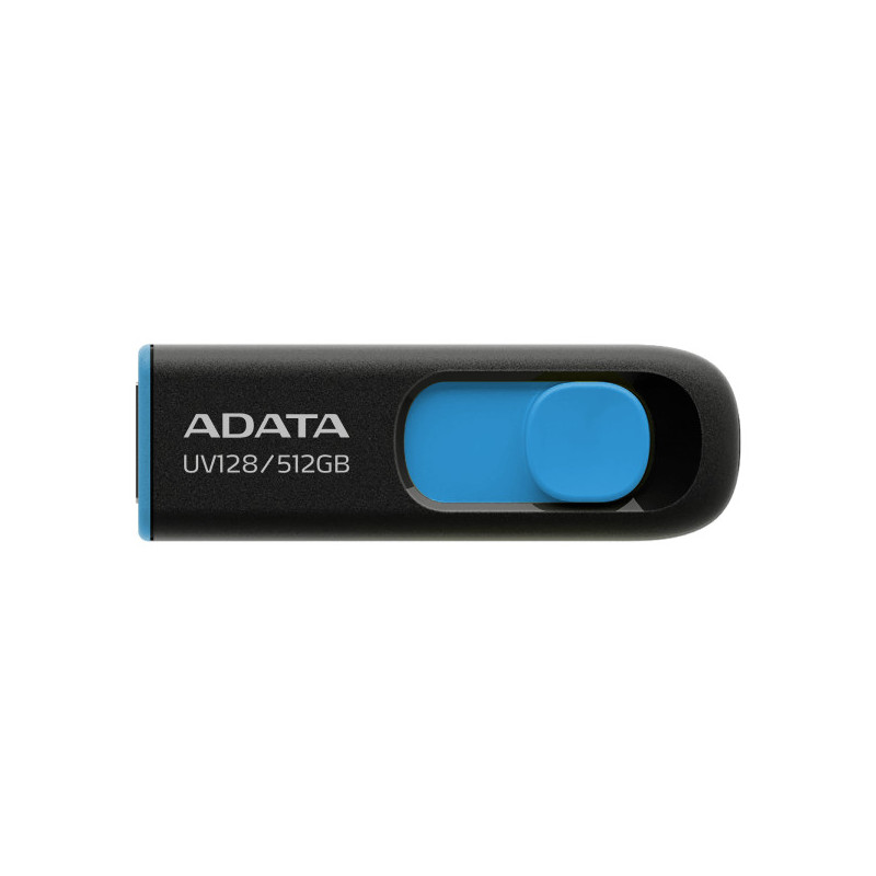 ADATA UV128 USB-muisti 512 GB USB A-tyyppi 3.2 Gen 1 (3.1 Gen 1) Musta, Sininen