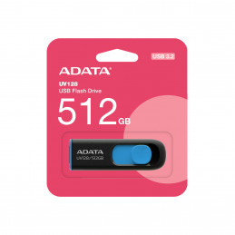 ADATA UV128 USB-muisti 512 GB USB A-tyyppi 3.2 Gen 1 (3.1 Gen 1) Musta, Sininen