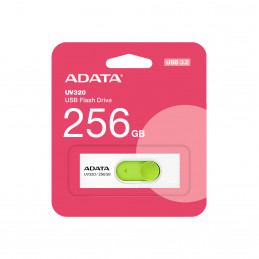 ADATA UV320 USB-muisti 256 GB USB A-tyyppi 3.2 Gen 1 (3.1 Gen 1) Vihreä, Valkoinen