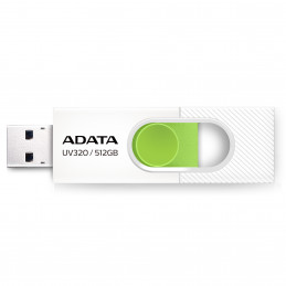 ADATA UV320 USB-muisti 512 GB USB A-tyyppi 3.2 Gen 1 (3.1 Gen 1) Vihreä, Valkoinen