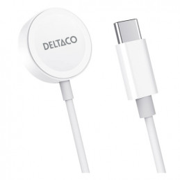 Deltaco AWC-101 mobiililaitteen laturi Älykello Valkoinen USB Langaton lataaminen Sisätila