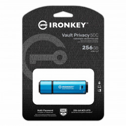 Kingston Technology IronKey VP50 USB-muisti 512 GB USB Type-C 3.2 Gen 1 (3.1 Gen 1) Musta, Sininen