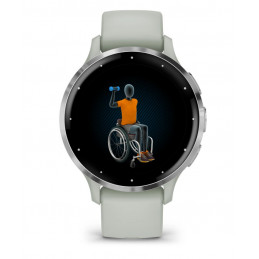 Garmin Venu 3S 3,05 cm (1.2") AMOLED Digitaalinen 390 x 390 pikseliä Kosketusnäyttö Harmaa, Hopea Wi-Fi GPS (satelliitti)