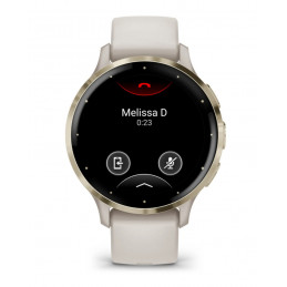 Garmin Venu 3S 3,05 cm (1.2") AMOLED Digitaalinen 390 x 390 pikseliä Kosketusnäyttö Kulta, Norsunluu Wi-Fi GPS (satelliitti)
