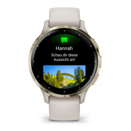 Garmin Venu 3S 3,05 cm (1.2") AMOLED Digitaalinen 390 x 390 pikseliä Kosketusnäyttö Kulta, Norsunluu Wi-Fi GPS (satelliitti)