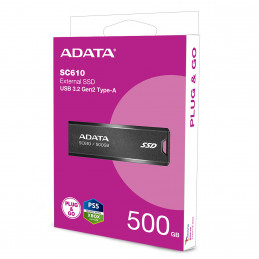 ADATA SC610 500 GB Musta
