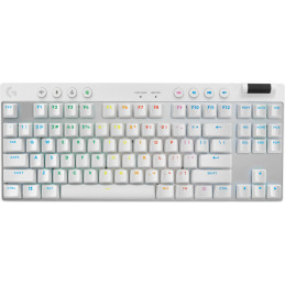 Logitech G PRO X TKL näppäimistö RF Wireless + Bluetooth QWERTY Tanska, Suomi, Norjalainen, Ruotsi Valkoinen
