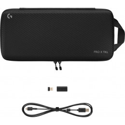 Logitech G PRO X TKL näppäimistö RF Wireless + Bluetooth QWERTY Tanska, Suomi, Norjalainen, Ruotsi Musta