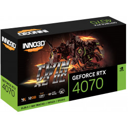 Inno3D N40702-126XX-185252N näytönohjain NVIDIA GeForce RTX 4070 12 GB GDDR6X