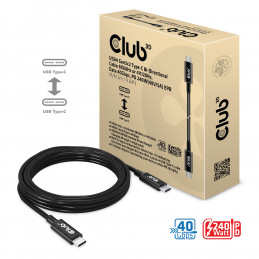 CLUB3D CAC-1579 USB-kaapeli 3 m USB4 Gen 3x2 USB C Musta