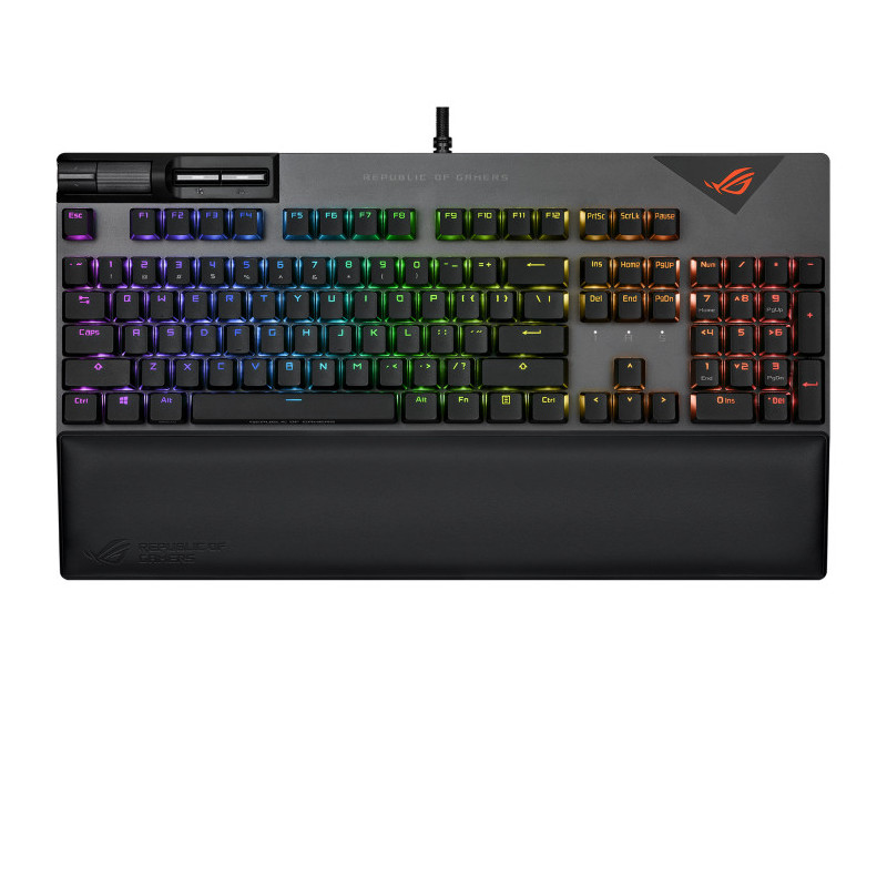 ASUS ROG Strix FLARE II PBT näppäimistö USB Musta, Metallinen