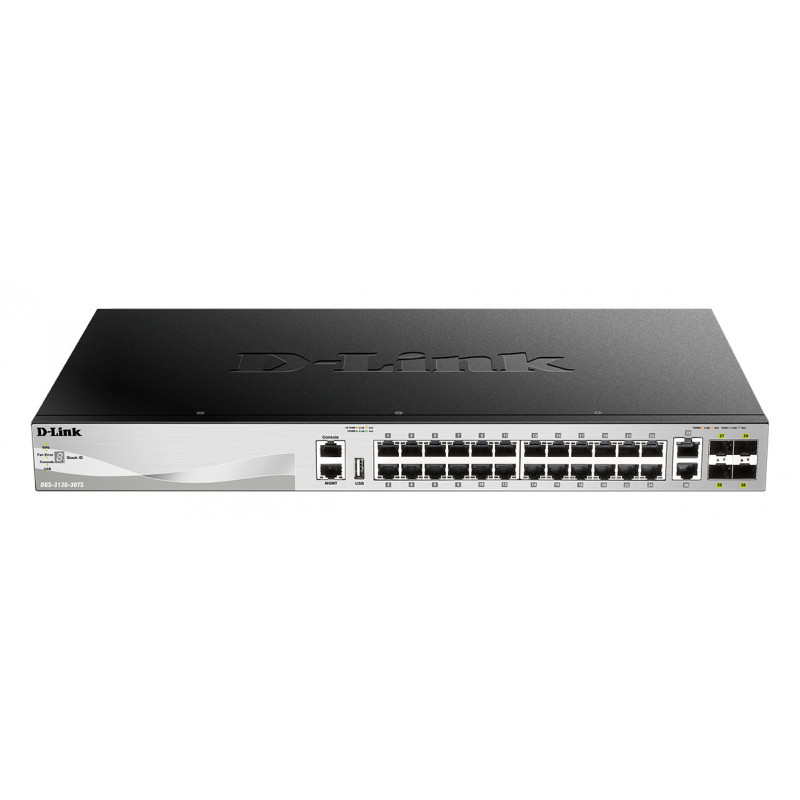 D-Link DGS-3130-30TS E verkkokytkin Hallittu L3 Gigabit Ethernet (10 100 1000) Harmaa