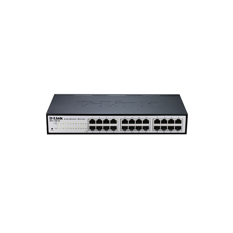 D-Link DGS-1100-24V2 Hallittu L2 Gigabit Ethernet (10 100 1000) 1U Musta, Harmaa