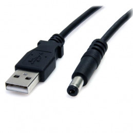 StarTech.com USB2TYPEM virtajohto Musta 0,9 m USB A Barrel type M