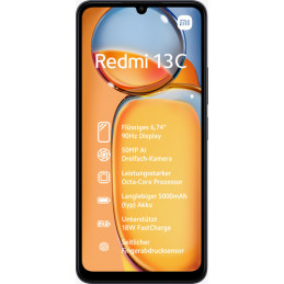 Xiaomi Redmi 13C 17,1 cm (6.74") Kaksois-SIM Android 13 4G USB Type-C 4 GB 128 GB 5000 mAh Musta