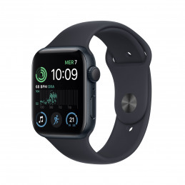 Apple Watch SE OLED 44 mm Digitaalinen 368 x 448 pikseliä Kosketusnäyttö Musta Wi-Fi GPS (satelliitti)
