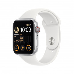 Apple Watch SE OLED 44 mm Digitaalinen 368 x 448 pikseliä Kosketusnäyttö 4G Hopea Wi-Fi GPS (satelliitti)