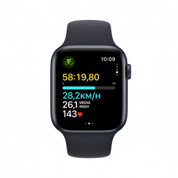 Apple Watch SE OLED 44 mm Digitaalinen 368 x 448 pikseliä Kosketusnäyttö Musta Wi-Fi GPS (satelliitti)