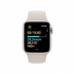 Apple Watch SE OLED 40 mm Digitaalinen 324 x 394 pikseliä Kosketusnäyttö Beige Wi-Fi GPS (satelliitti)