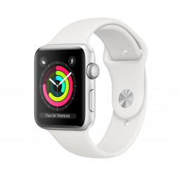 Apple Watch Series 3 OLED 42 mm Digitaalinen 312 x 390 pikseliä Kosketusnäyttö Hopea Wi-Fi GPS (satelliitti)