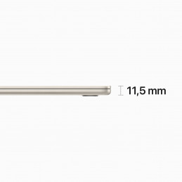 Apple MacBook Air Kannettava tietokone 38,9 cm (15.3") Apple M M2 8 GB 512 GB SSD Wi-Fi 6 (802.11ax) macOS Ventura Beige