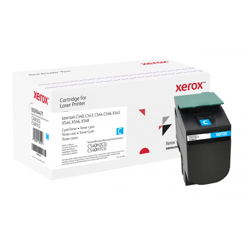 Everyday Suuri kapasiteetti Syaani -värikasetti Xeroxilta, Lexmark C540H2CG C540H1CG -yhteensopiva, 2000 sivua- (006R04471)