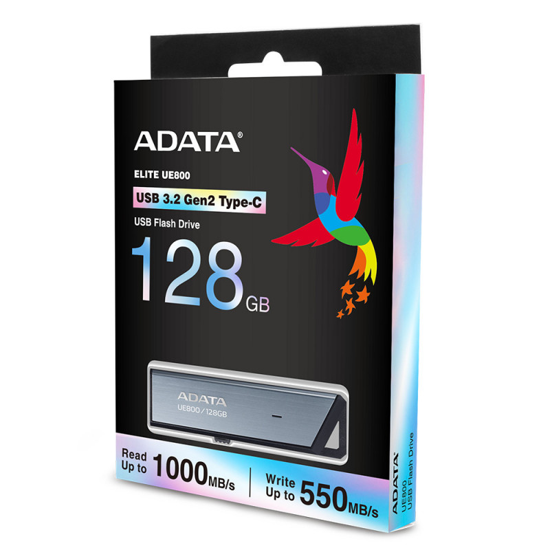 ADATA UE800 USB-muisti 128 GB USB Type-C 3.2 Gen 2 (3.1 Gen 2) Hopea