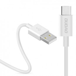 DUDAO cable USB Type C 3A 1m white L1T - Kabel - Digital Daten USB-kaapeli USB 3.2 Gen 1 (3.1 Gen 1) USB A USB C Valkoinen