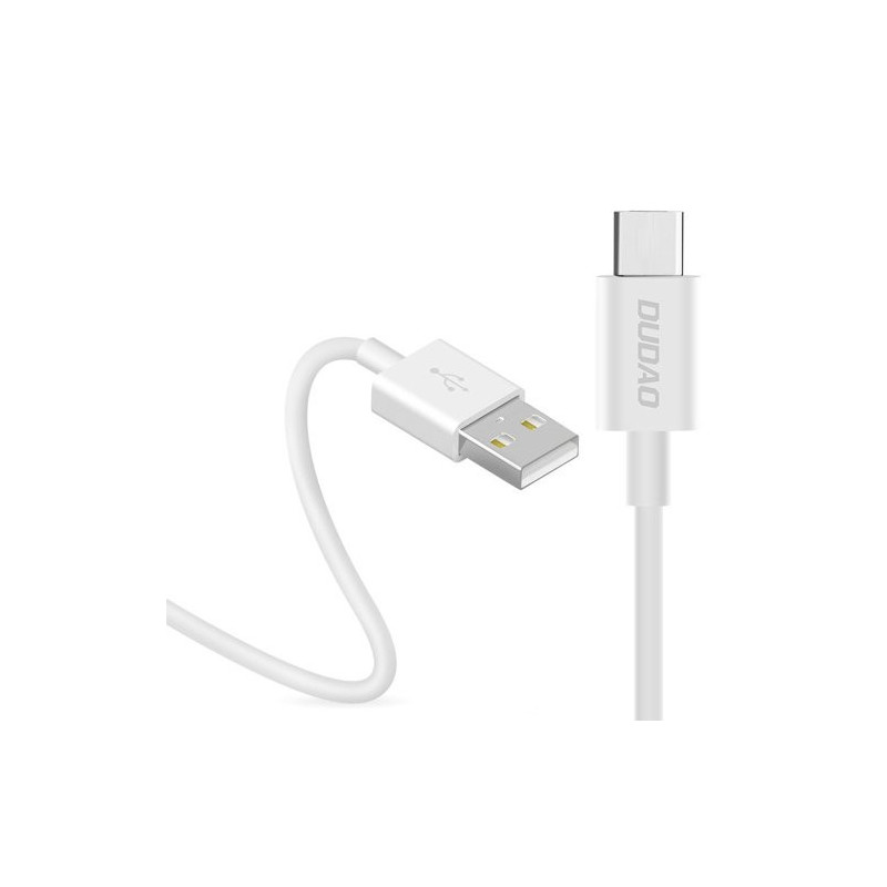 DUDAO cable USB Type C 3A 1m white L1T - Kabel - Digital Daten USB-kaapeli USB 3.2 Gen 1 (3.1 Gen 1) USB A USB C Valkoinen