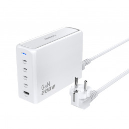 DUDAO A228EU 228Watt GaN 4xUSB-C+ 1xUSB-A Universaali Valkoinen AC Pikalataus Sisätila