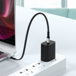 DUDAO L10C USB-C to 23cm. - Digital Daten USB-kaapeli 0,23 m USB C Musta, Harmaa