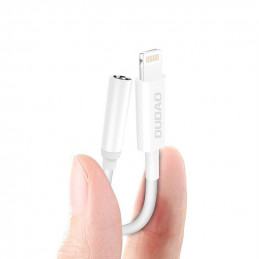 DUDAO Adapter USB Lightning - Jack 3.5mm Bialy _20200226113316 0,1 m Valkoinen