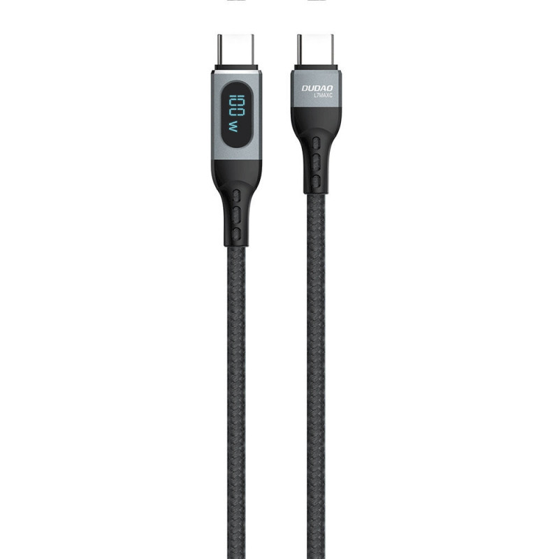 DUDAO Kabel USB USB-C - Czarny 6973687243685 - Kabel USB-kaapeli 1 m USB C Musta