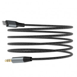 DUDAO audio cable Lightning - mini jack 3.5mm 1m gray L11PRO - Kabel - Audio Multimedia Harmaa