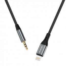 DUDAO audio cable Lightning - mini jack 3.5mm 1m gray L11PRO - Kabel - Audio Multimedia Harmaa