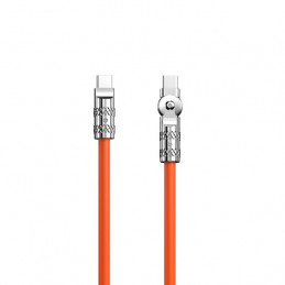 DUDAO L24CC 120W USB-C - USB-C Cable USB-kaapeli 1 m USB C Oranssi